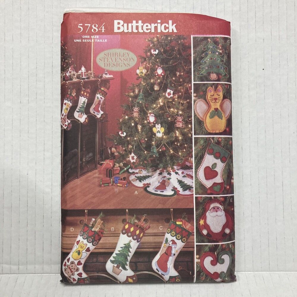 Butterick Crafts Sewing Pattern American Tradition Christmas stocking skirt 5784